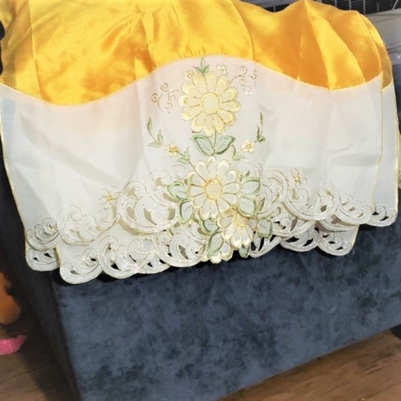 Other - Flower Embroider Curtains  27" X 36" L NWOT